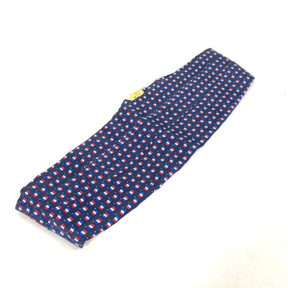 HERMES Accessories Cummer band belt silk blue - Picture 1 of 16
